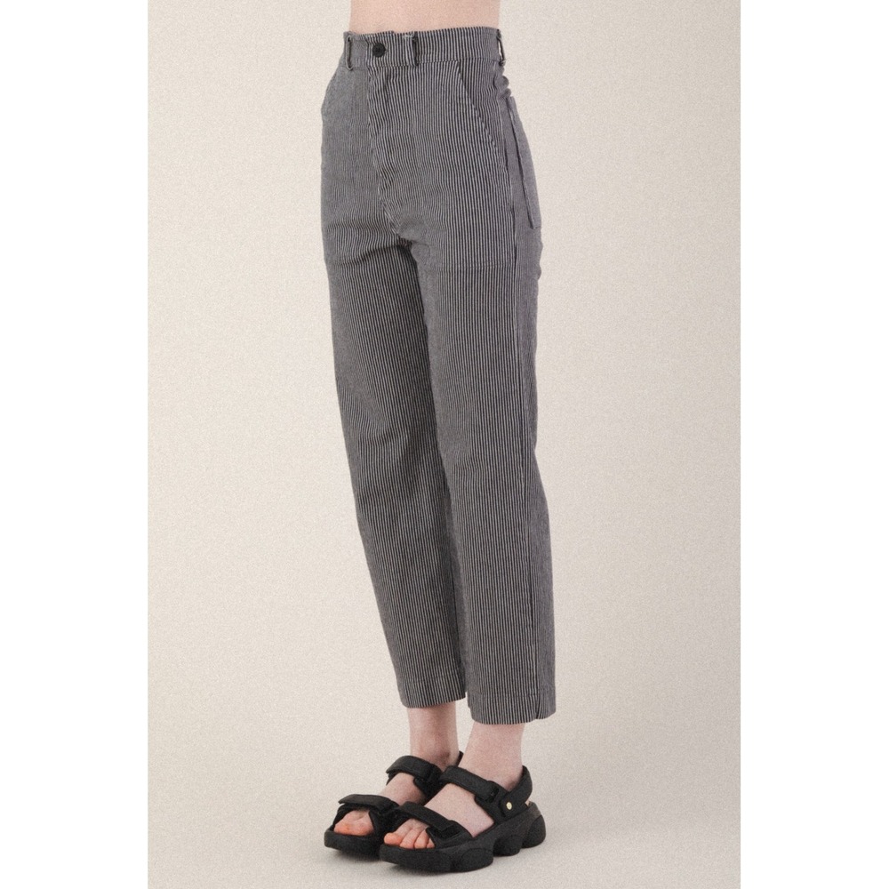 Prairie Underground‎ Smithy Pant Vinca Striped Organic Cotton Straight Leg M